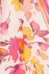 Pink Floral Printed Pure Cotton Stole