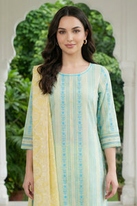Yellow Floral Pure Cotton Stole
