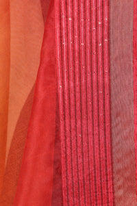 Orange Striped Zari Jacquard Dupatta