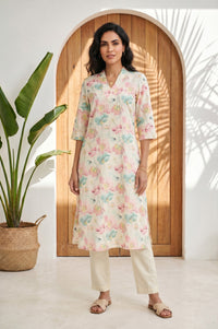 Powder Yellow Pure Cotton Ankle Length Trousers