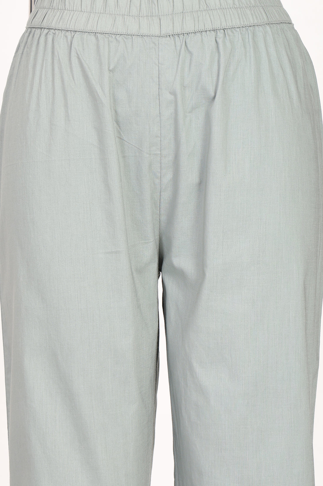 Mint Green Pure Cotton Ankle Length Trousers