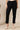 Black Solid Cotton Flax Everyday Trousers