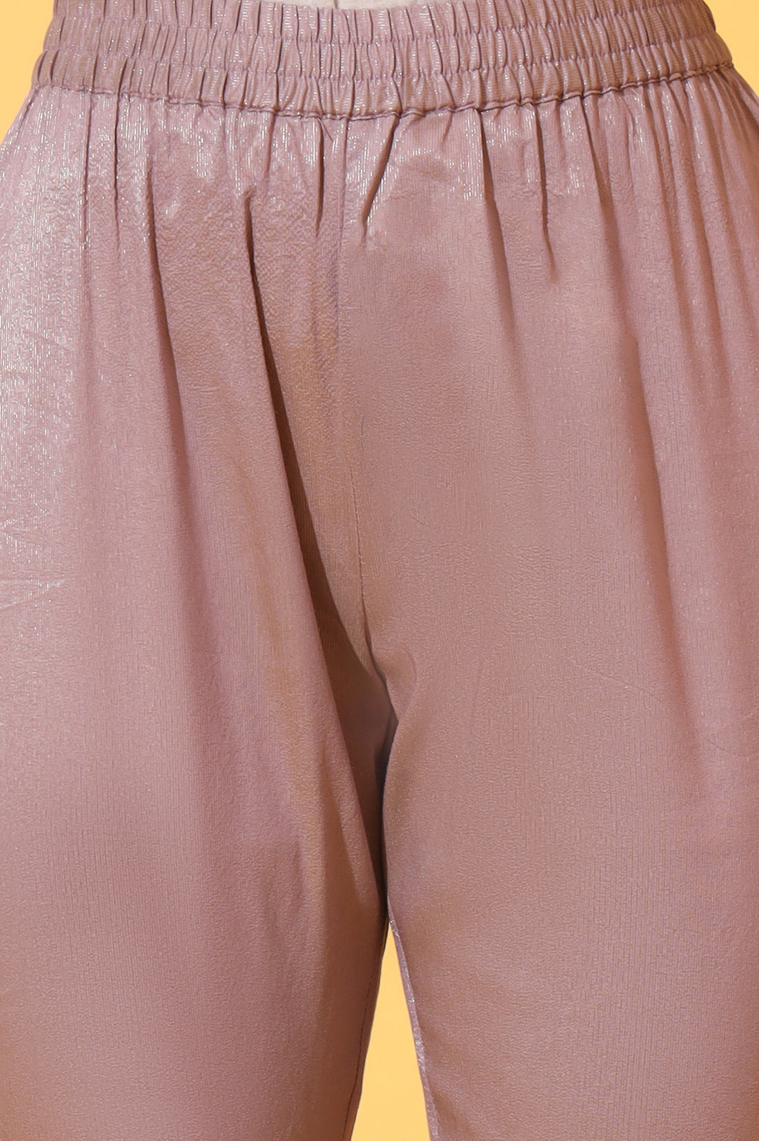 Purple Embroidered A-line Kurta and Trousers Set with Dupatta