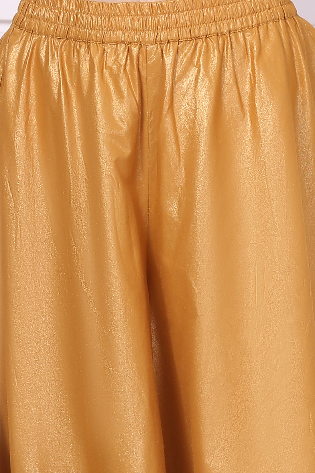 Gold Thread Embroidered Straight Spaghetti Kurta, Palazzos and Dupatta Set