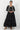 Black Abstract Printed Dori Embroidered Jacquard Flared Dress And Jacket Set