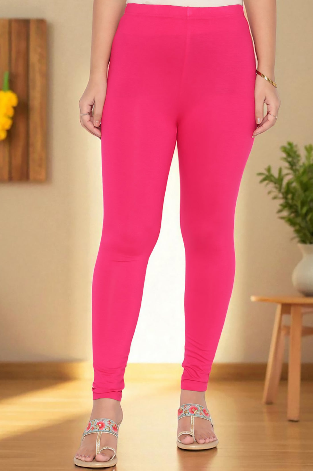 Fusia Yarn Dyed Printed Chanderi Butta Anarkali Kurta, Legging and Jacket Set