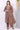 Brown Floral Printed Beads Straight Cotton Blend Kurta, Palazzos and Dupatta Set