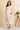 Off White Bead Embellished Flared Kurta, Palazzo and Dupatta Set