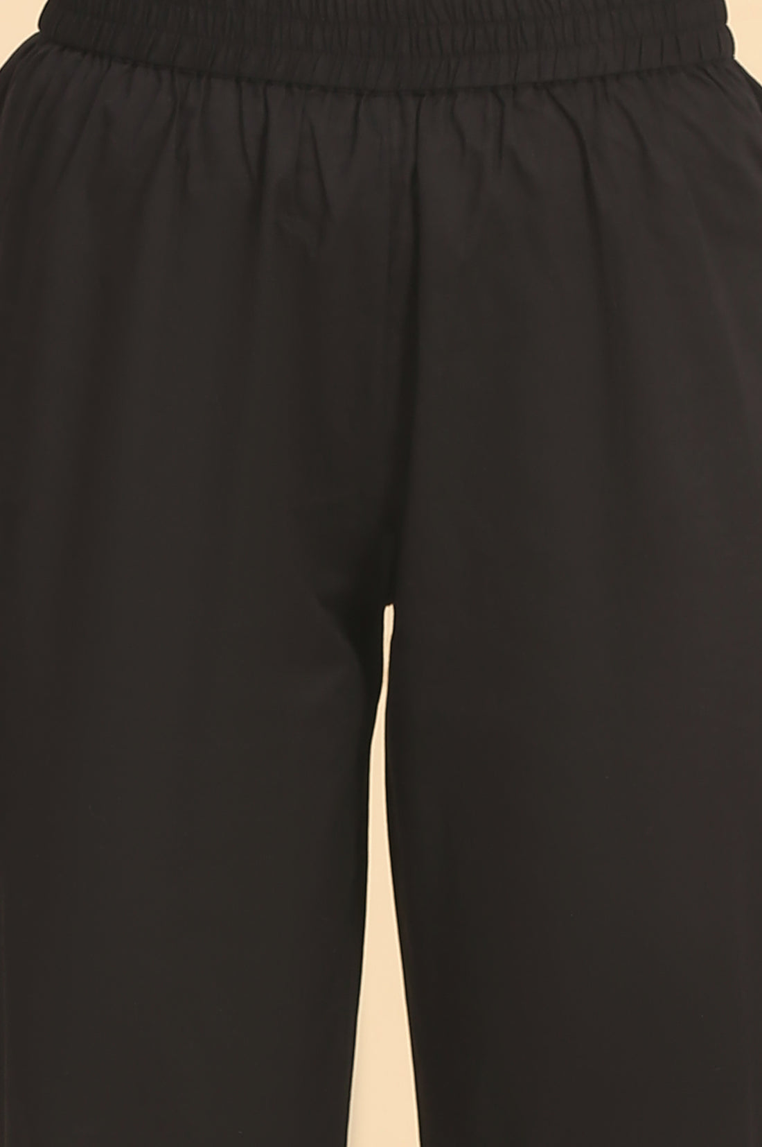 Black Solid Bead Embellished Flared Festive Kurta, Trousers and Dupatta Set