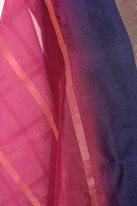 Pink Zari Geometric Printed Jacquard Dupatta