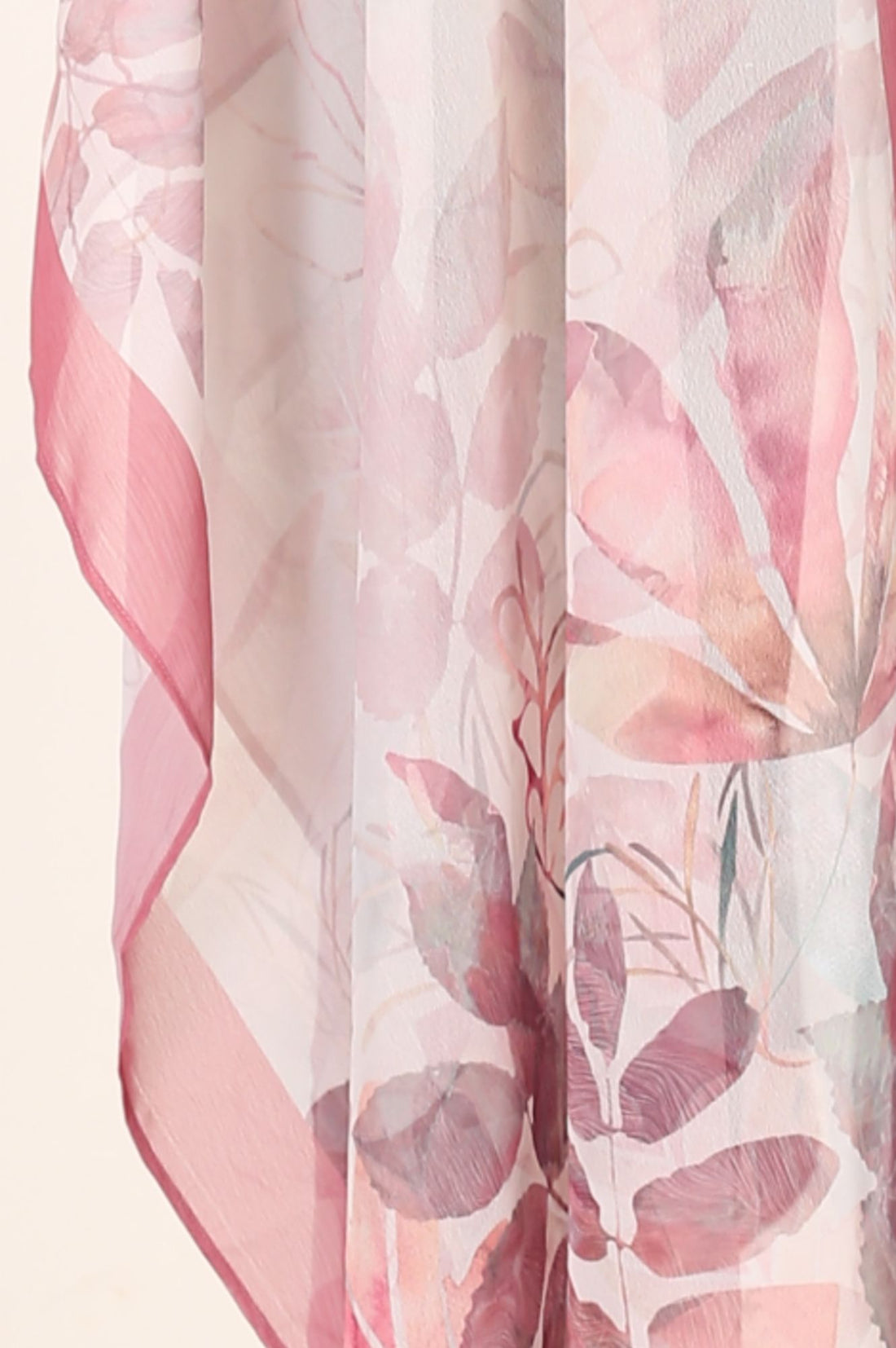 Off White Floral Printed Georgette Dupatta