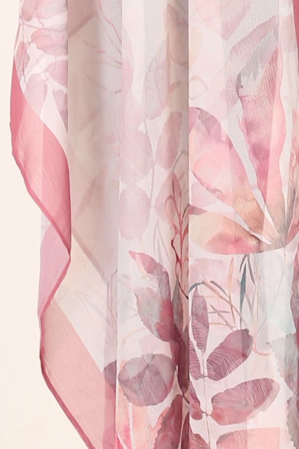Off White Floral Printed Georgette Dupatta