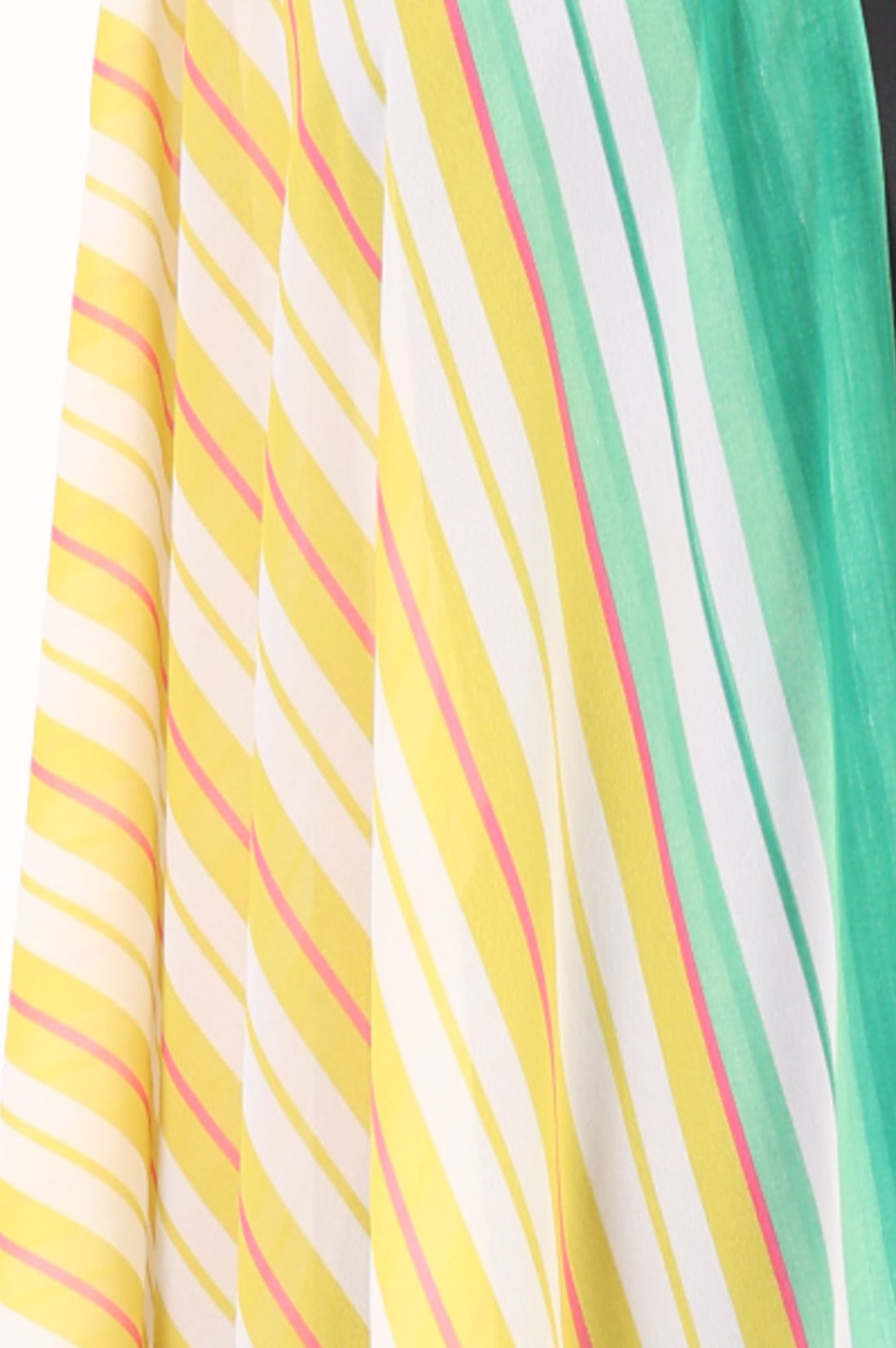 Off White Striped Georgette Stole