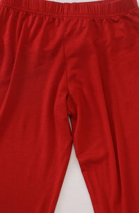 Red Sequins Embellished Chanderi Flared Kurta with Tights and Dupatta Set