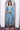 Blue Abstract Printed Beads Jacquard Anarkali Kurta, Palazzo and Dupatta Set