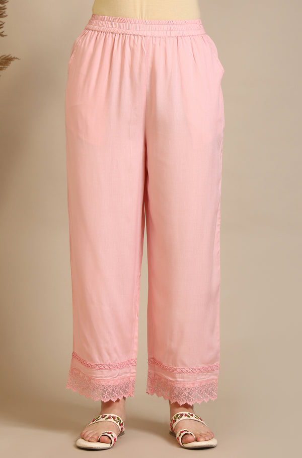 Pink Floral Printed Oraganza Gilet, Kurta and Pants Set