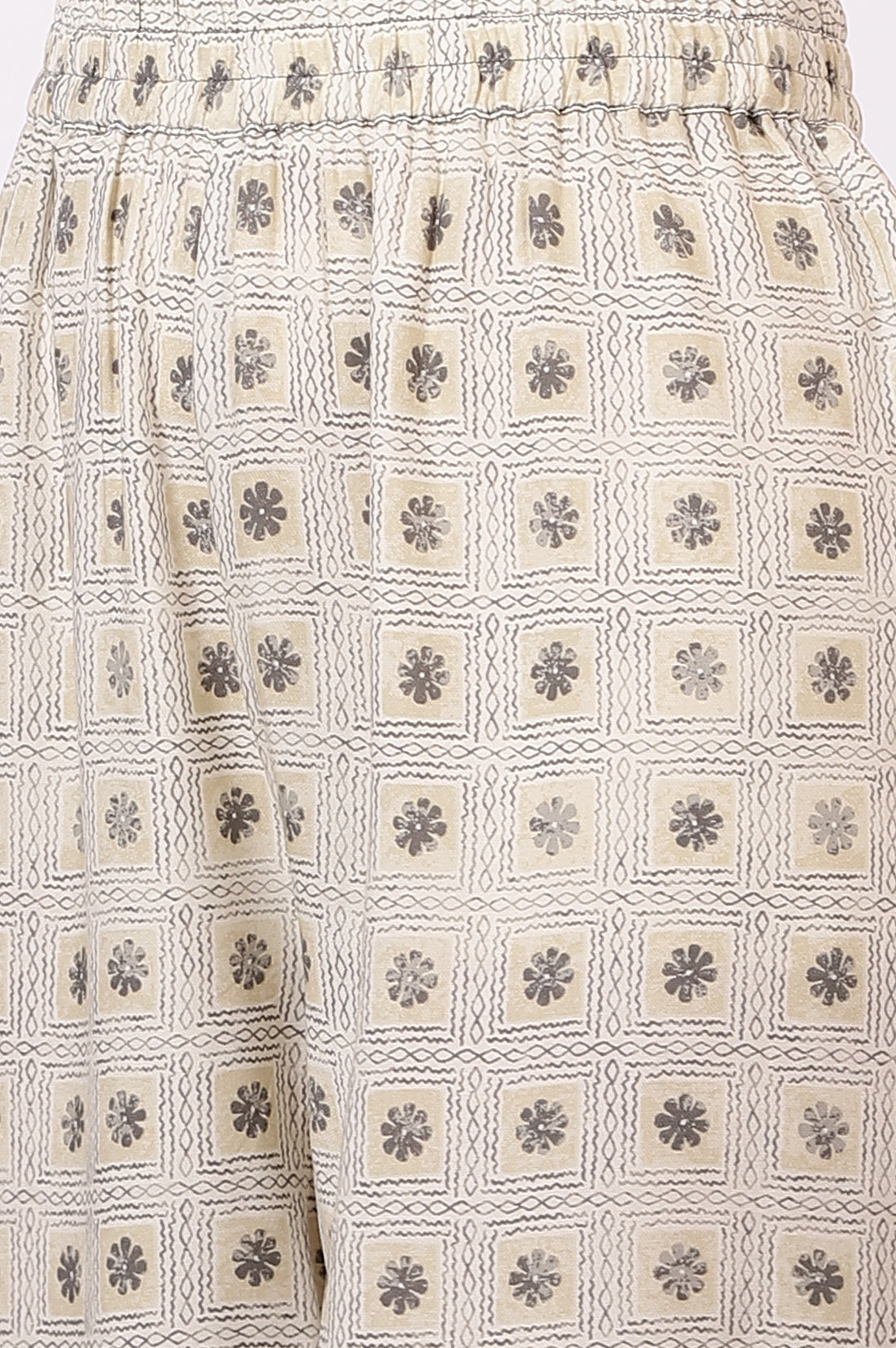 Grey Sequined Pure Cotton Anarkali Kurta, Palazzo and Dupatta Set