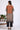 Rust Brown Geometric Printed Cotton Blend Kaftan and Palazzo Set