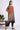 Rust Brown Geometric Printed Cotton Blend Kaftan and Palazzo Set