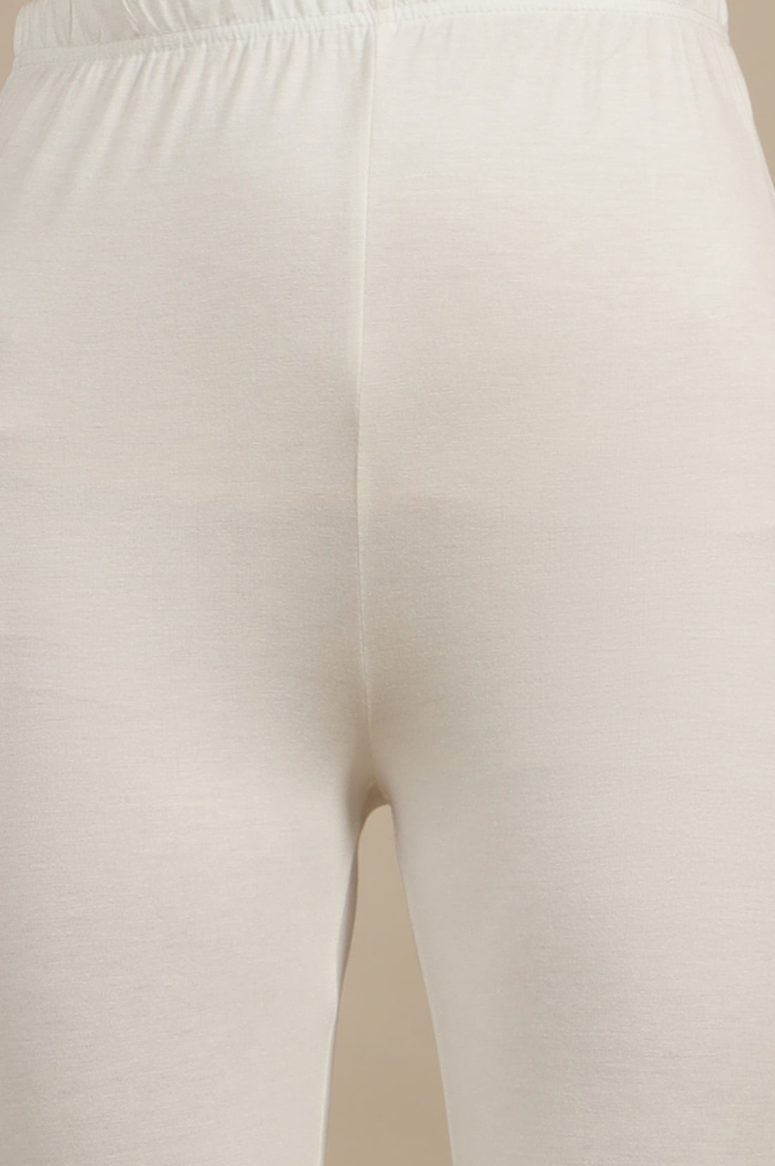 White Floral Thread Embroidered Pure Cotton Anarkali Kurta, Leggings and Dupatta Set