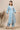 Powder Blue Dori Embroidered A-line Kurta, Palazzos and Dupatta Set