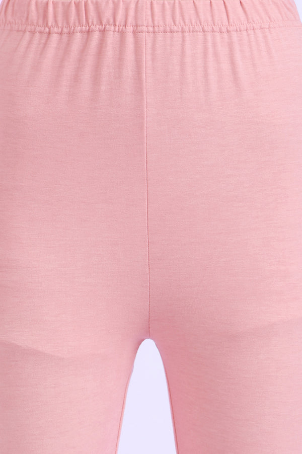 Pink Yarn Dyed Anarkali with Leggings & Dupatta Set