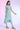 Green Embroidered Asymmetrical Kurta with Leggings &amp; Dupatta Set