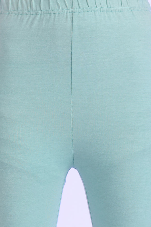 Green Embroidered Asymmetrical Kurta with Leggings & Dupatta Set