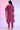Pink Embroidered Cotton Blend Flared Kurta, Pants and Dupatta Set
