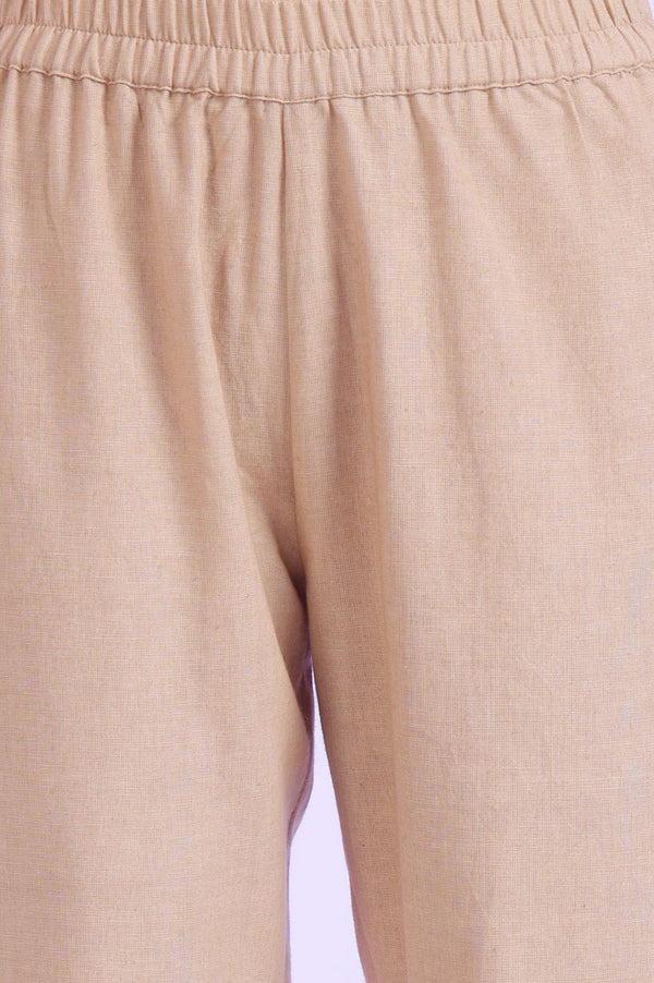 Brown Embroidered Anarkali with Trousers & Dupatta Set