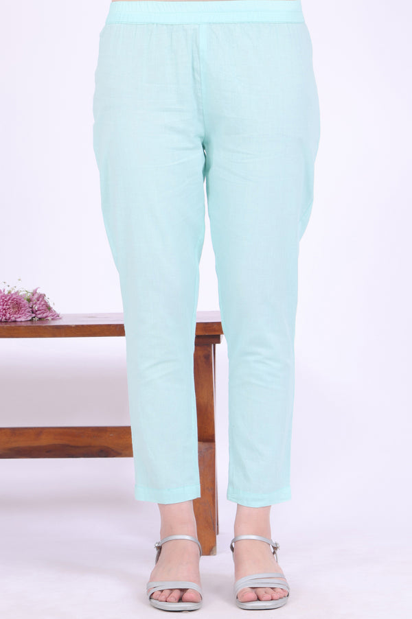 Green Embroidered Pure Cotton Anarkali with Trousers & Dupatta Set