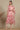 Apricot Pink Floral Printed Sheer Anarkali Kurta, Leggings and Dupatta Set