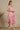 Apricot Pink Floral Printed Sheer Anarkali Kurta, Leggings and Dupatta Set
