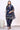 Blue Digital Floral Printed Lace Straight Kurta, Palazzo and Dupatta Set