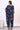 Blue Digital Floral Printed Lace Straight Kurta, Palazzo and Dupatta Set