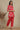 Red Bold Floral Printed A-line Kurta and Pants Co-ord Set