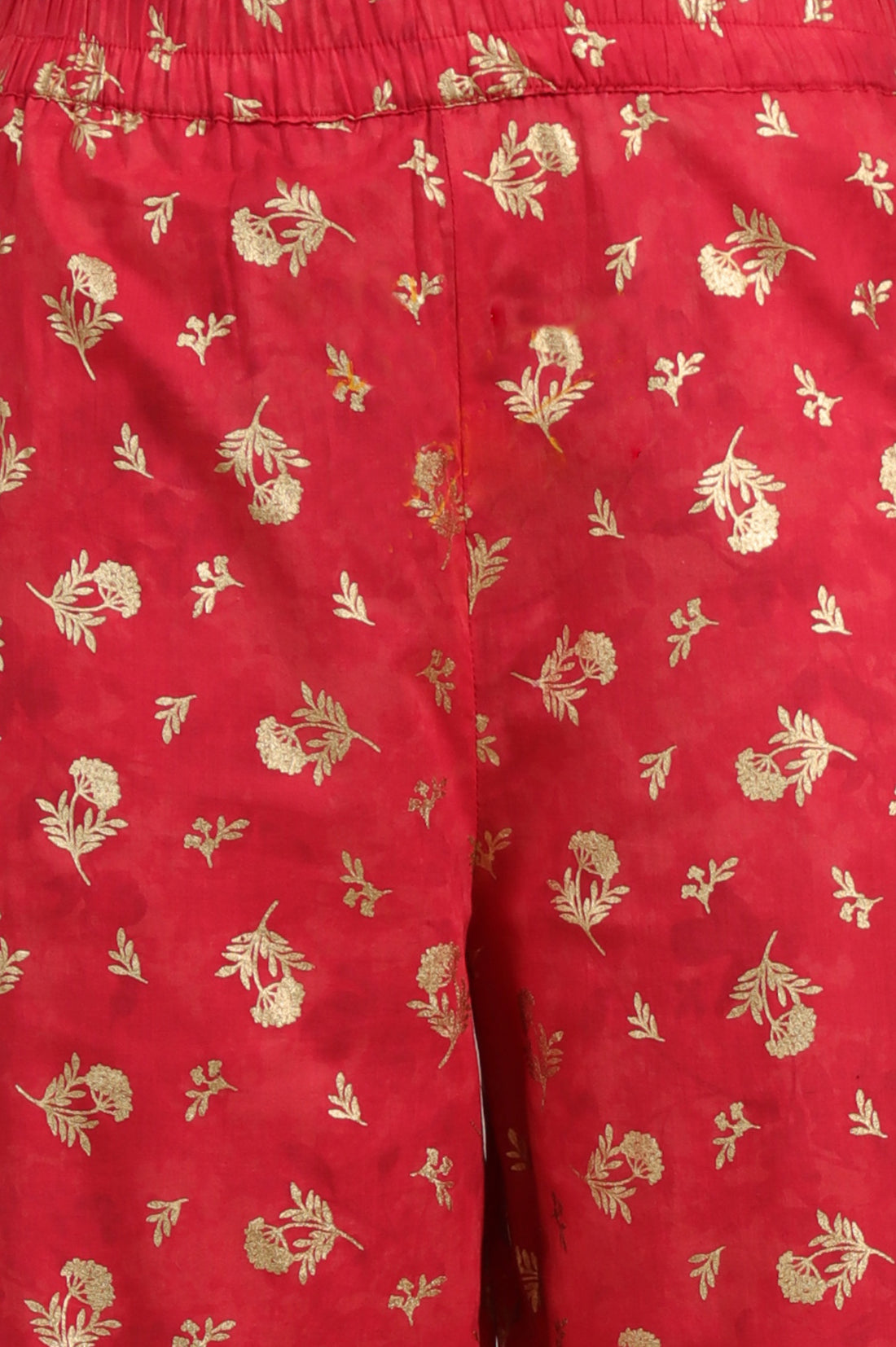 Red Bold Floral Printed A-line Kurta and Pants Co-ord Set