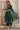Green Printed Sequinned Flared Cotton Kurta, Trouser and Dupatta Set