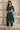 Green Printed Sequinned Flared Cotton Kurta, Trouser and Dupatta Set