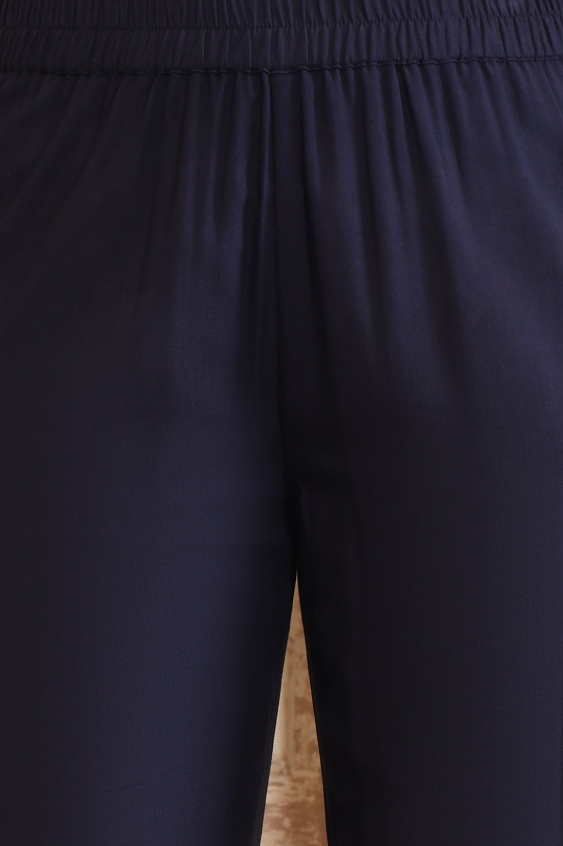 Blue Printed Sequinned Straight Modal Kurta, Trouser and Dupatta Set