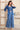 Blue Printed Thread Embroidered Straight Cotton Spaghetti Top, Jacket and Palazzo Set