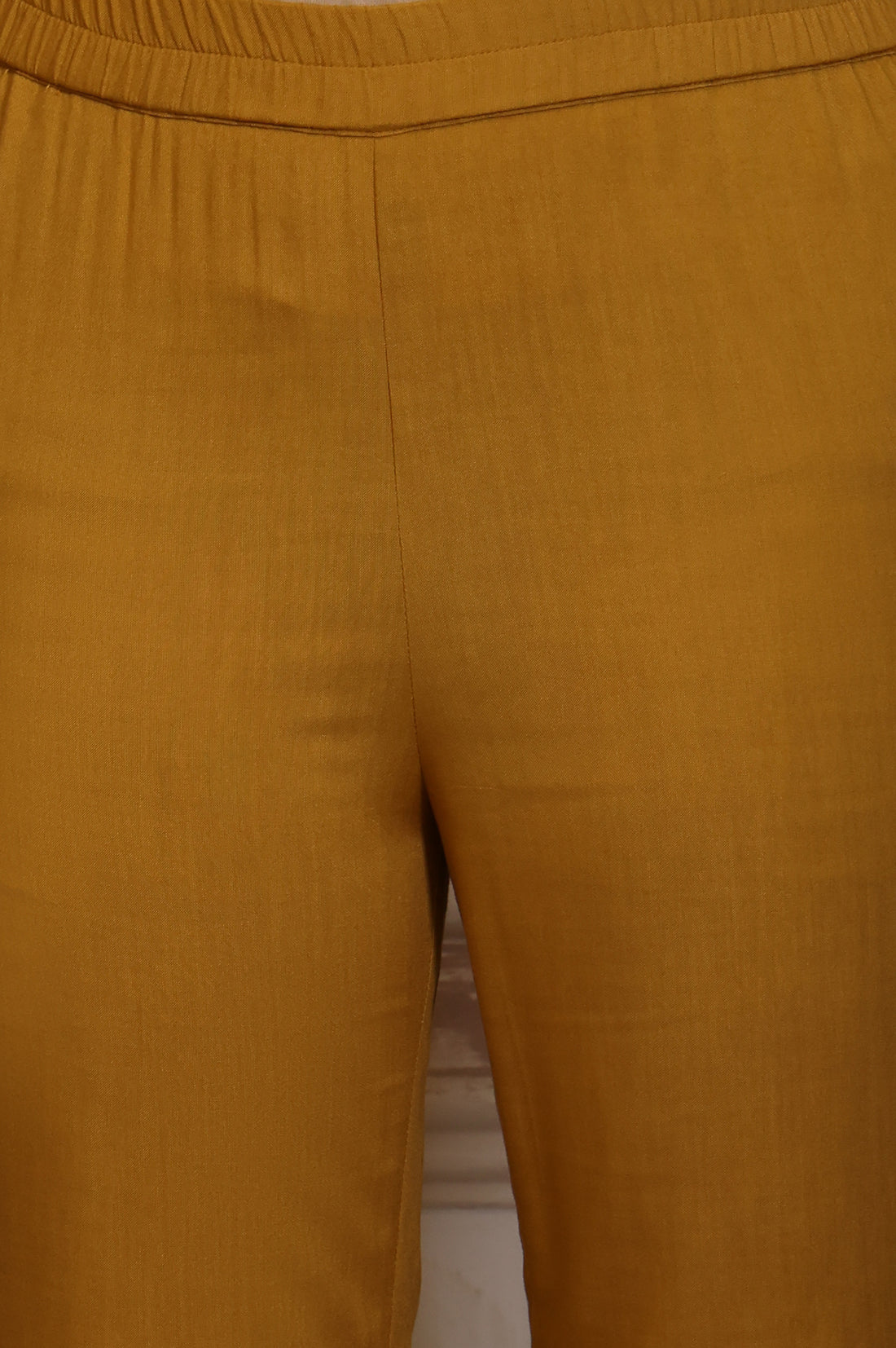 Yellow Floral Printed Thread Embroidered Straight Modal Kurta, Palazzo and Dupatta Set