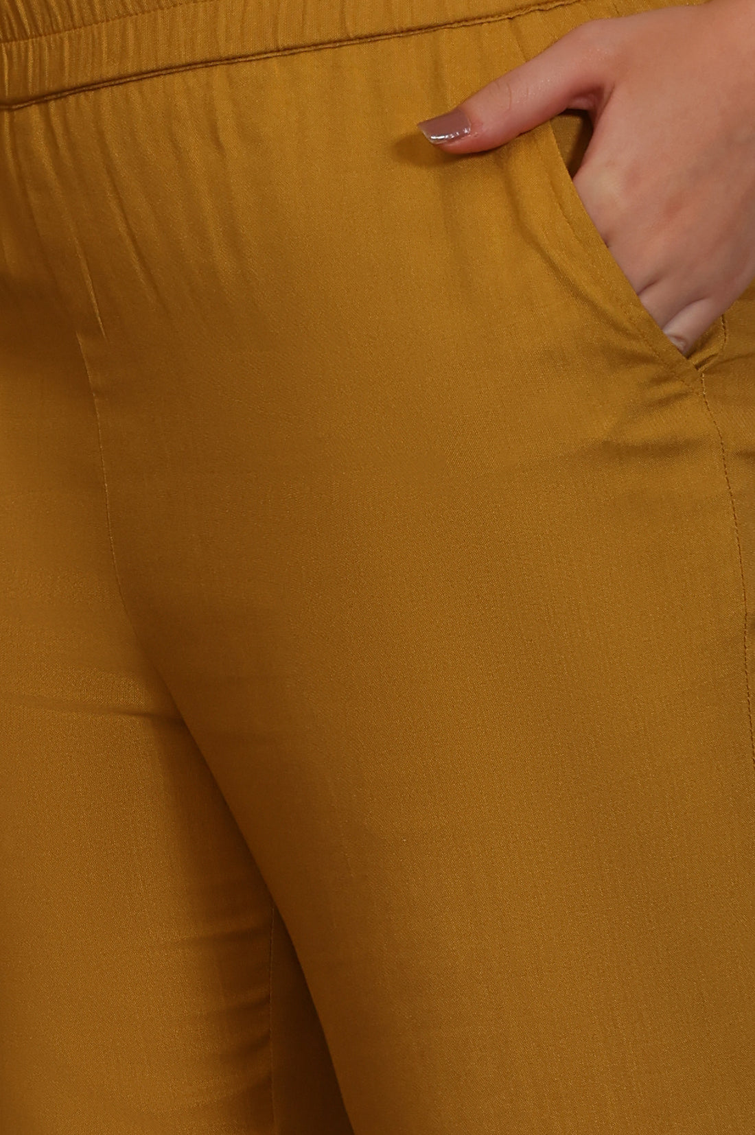 Yellow Floral Printed Thread Embroidered Straight Modal Kurta, Palazzo and Dupatta Set