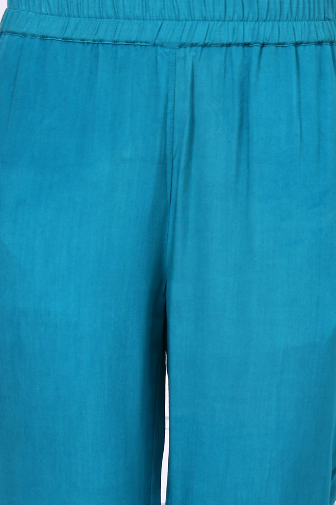 Blue Geometric Printed Yarn Dyed Straight Kurta and Trousers Co-ord Set