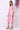 Pink Geometric Printed Yarn Dyed Straight Kurta, Trousers and Dupatta Set