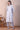 White and Grey Dobby Straight Kurta, Palazzo and Dupatta Set