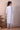 White and Grey Dobby Straight Kurta, Palazzo and Dupatta Set