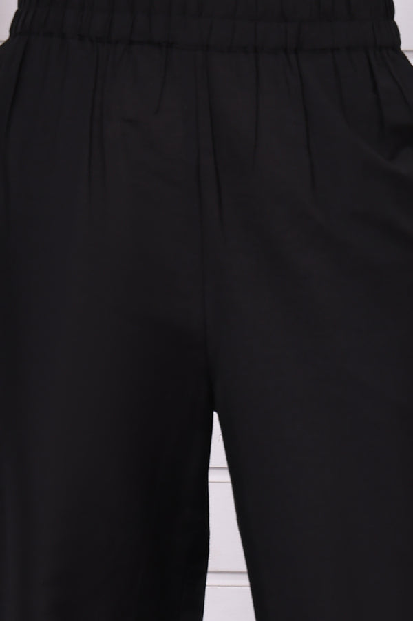 Black Geometric Printed Hand Work Jacquard Straight Kurta, Palazzo and Dupatta Set