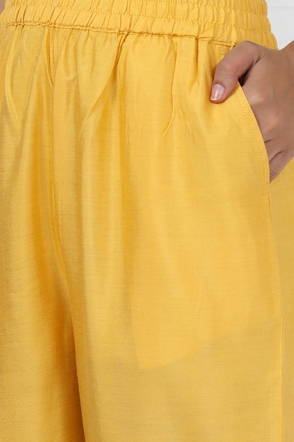 Red Abstract Printed Beads Jacquard Straight Kurta, Palazzo And Dupatta Set