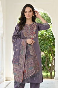 Grey Yarn Dyed Tassels &amp; Pompoms Ethnic Motifs Jacquard Dupatta